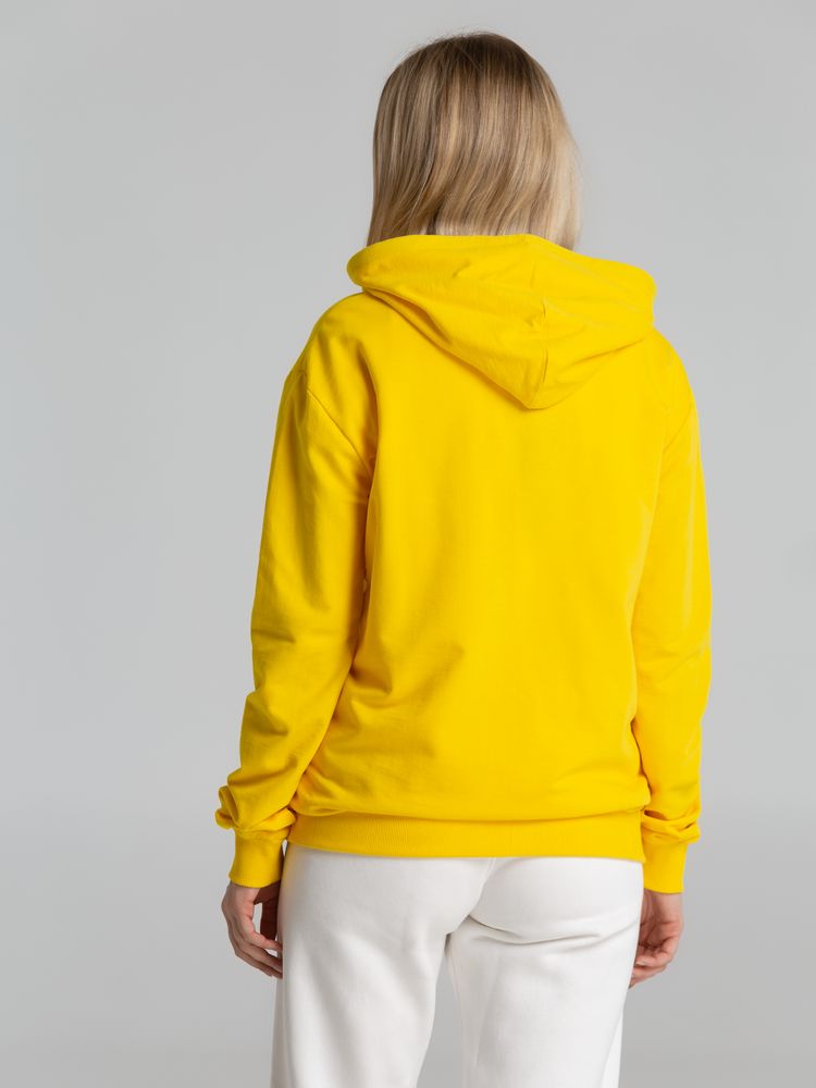 Толстовка на молнии с капюшоном Unit Siverga, желтая-3