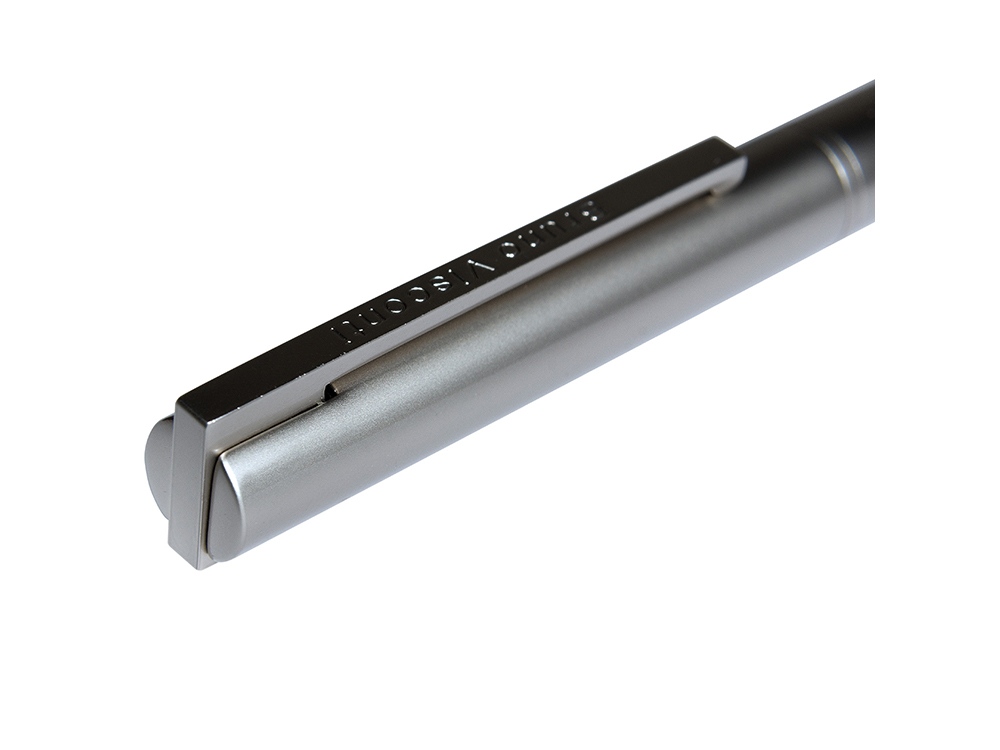 Ручка металлическая шариковая Bergamo, серебристый-3