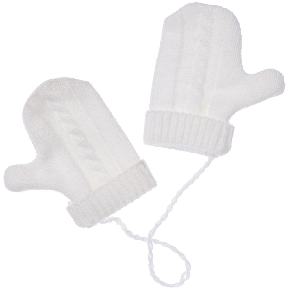 Игрушка на елку «Рукавички», белые-0