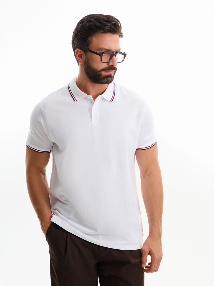 Рубашка поло мужская Prestige Men, белая-4