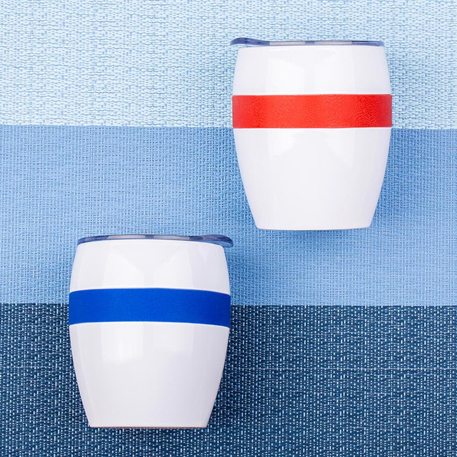 Термокружка LINE, белый, красный-13