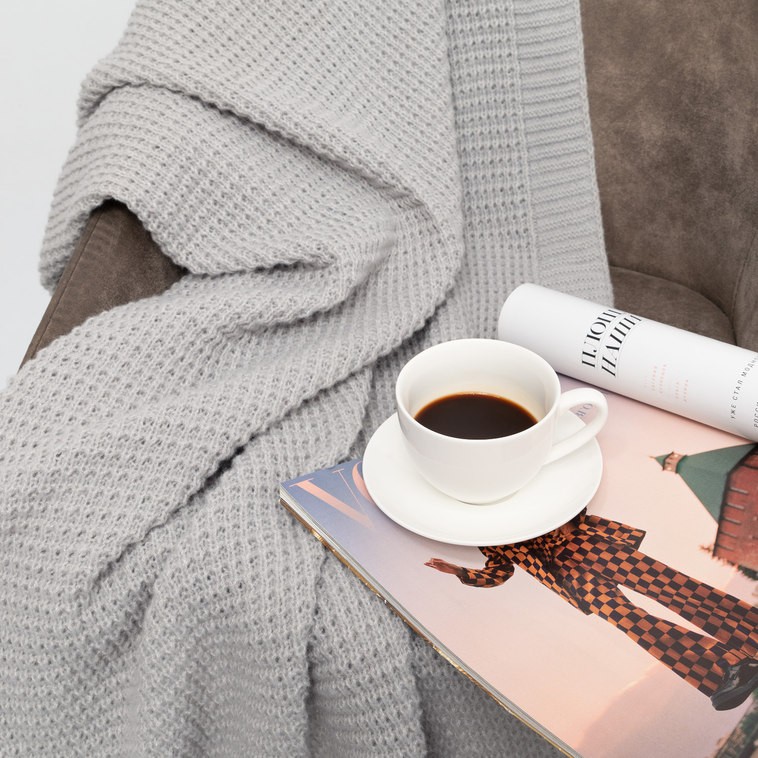 Плед Мальта Софт (Malta Soft) вязаный, 160*90 см, серый-4