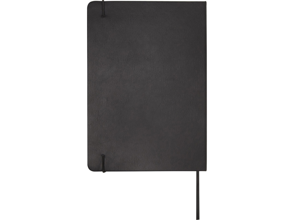 Legato блокнот формата А5 с набором из шариковой ручки и ручки-роллера - сплошной черный-2