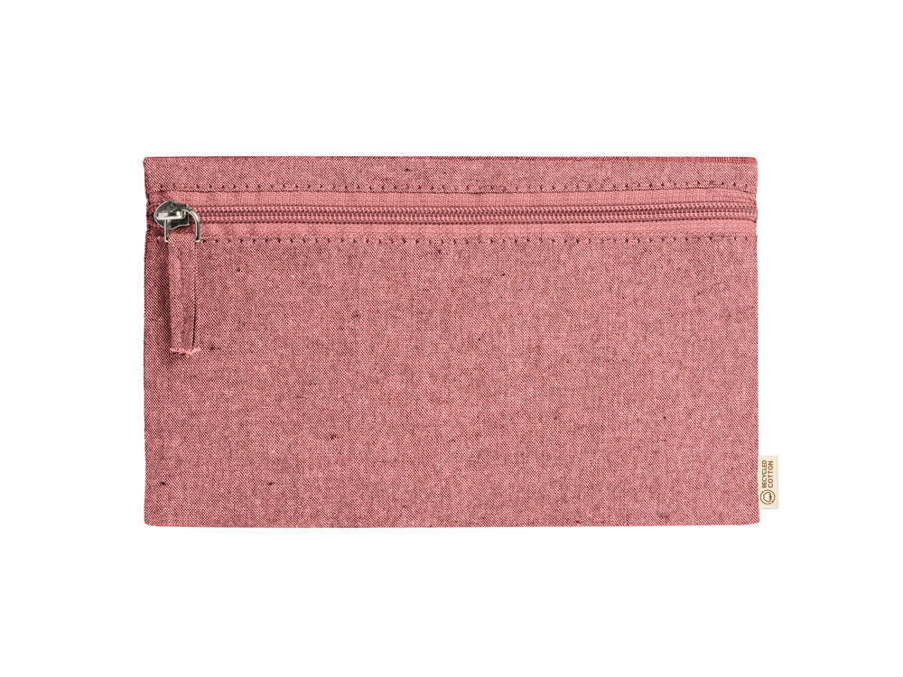 Универсальная косметичка REMO из переработанного хлопка, красный-4