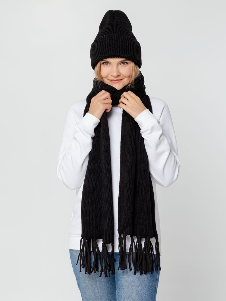 Шарф Flette, черный-2