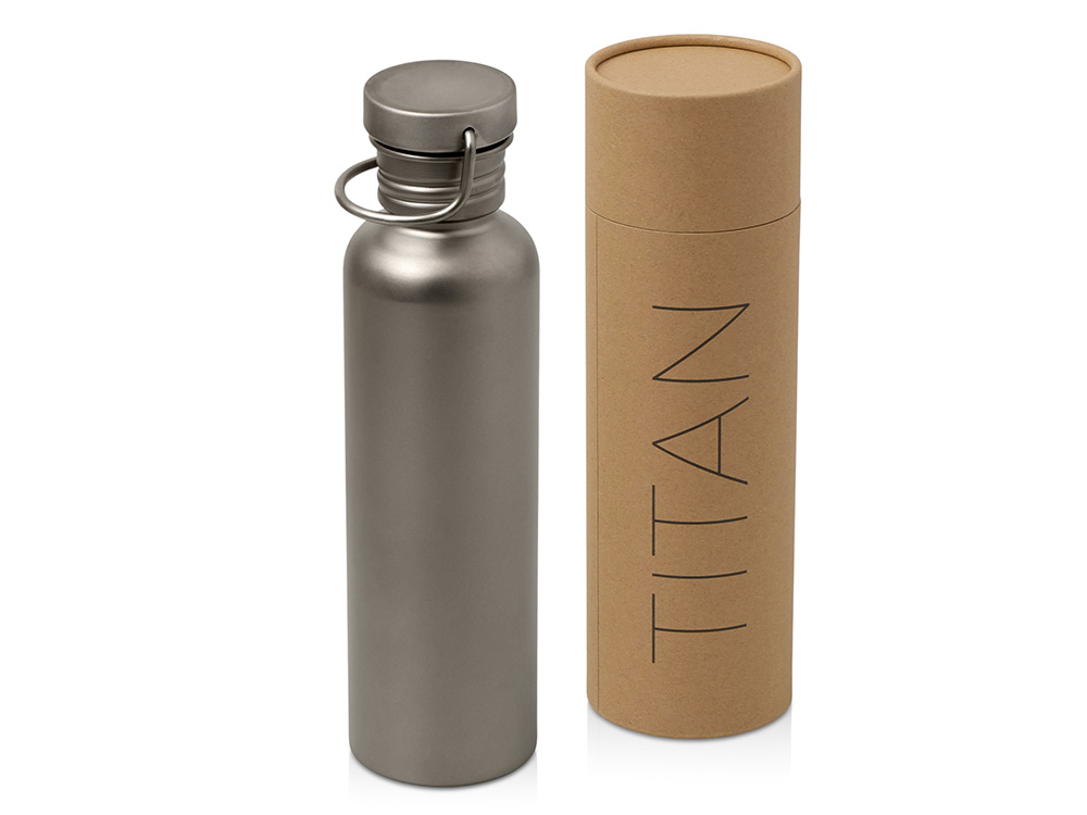 Бутылка для воды из титана Titan, 750ml, темно-серый-0