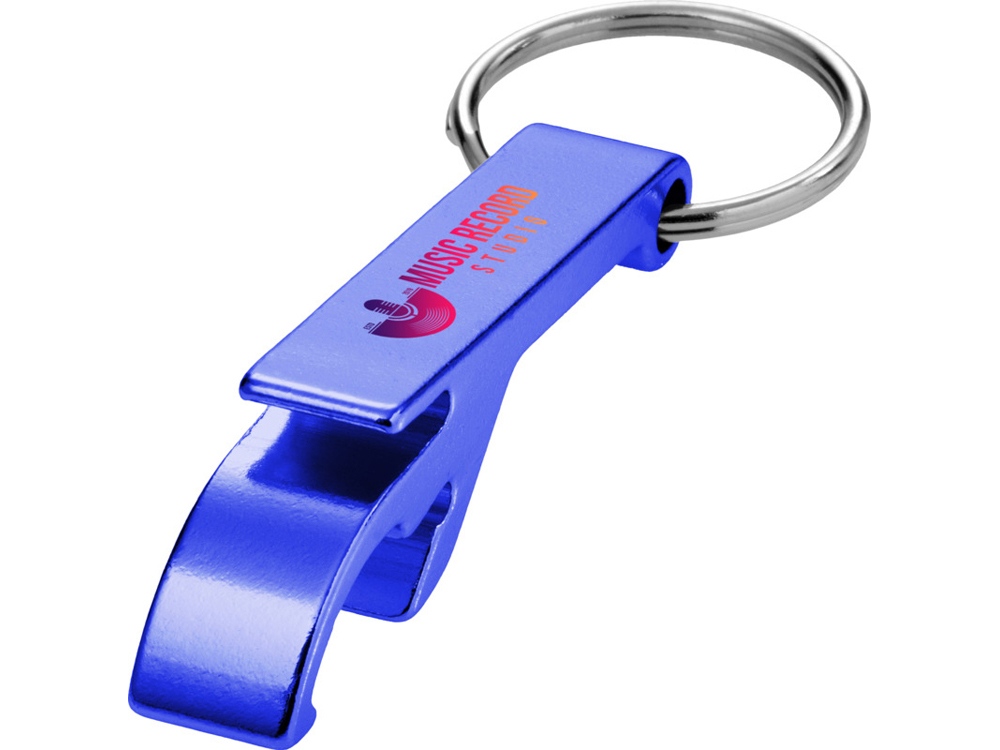 Брелок-открывалка Tao из переработанного алюминия - Ярко-синий-4