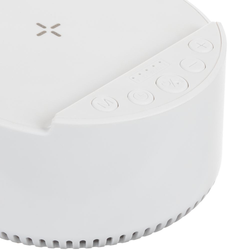 Bluetooth-колонка с беспроводной зарядкой relaxTime, белая-2