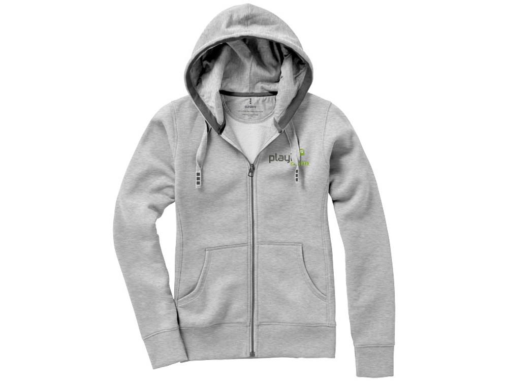 Толстовка Arora женская с капюшоном, серый меланж-4