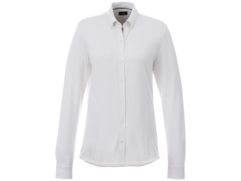 Женская рубашка Bigelow из пике с длинным рукавом, белый-1