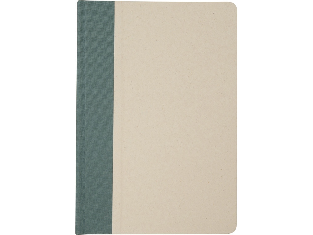 Liliana блокнот формата А5 в твердой обложке из пластика из сахарного тростника - Зеленый яркий-1
