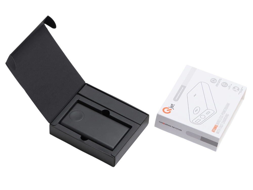 Внешний беспроводной аккумулятор 2-в-1 с функцией зарядки Apple Watch, QC/PD AtomIQ, 10000 мАч, черный-12