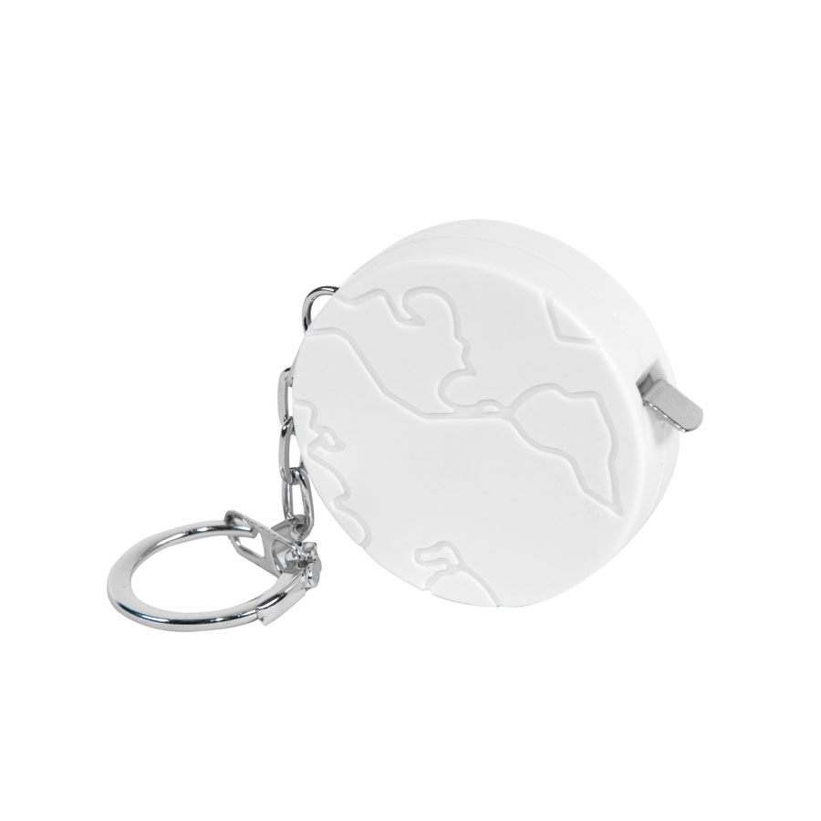 Брелок-рулетка  "Земля" (1 м), белый-0