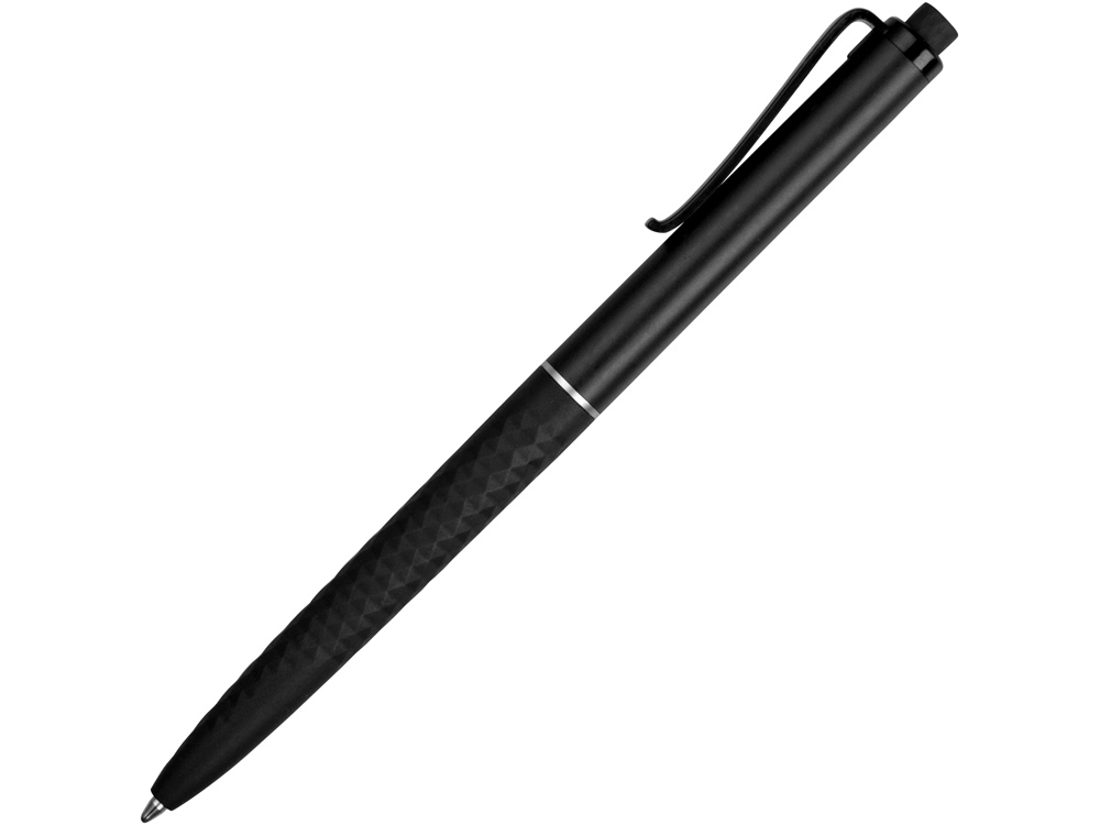 Ручка пластиковая soft-touch шариковая Plane, черный-2