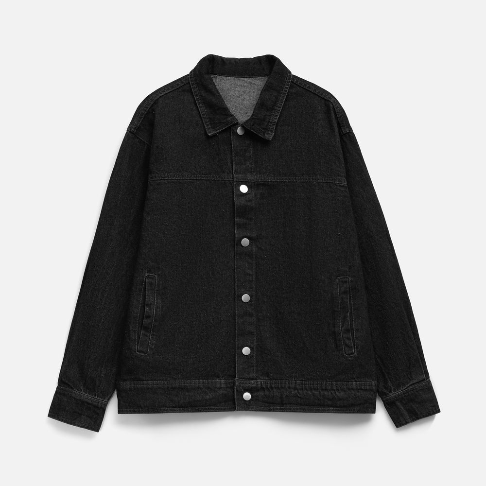 Куртка джинсовая O1, черная-0