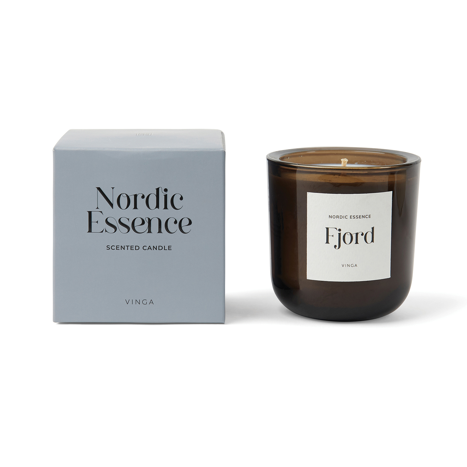 Большая ароматическая свеча VINGA Nordic Essence в стекле-0