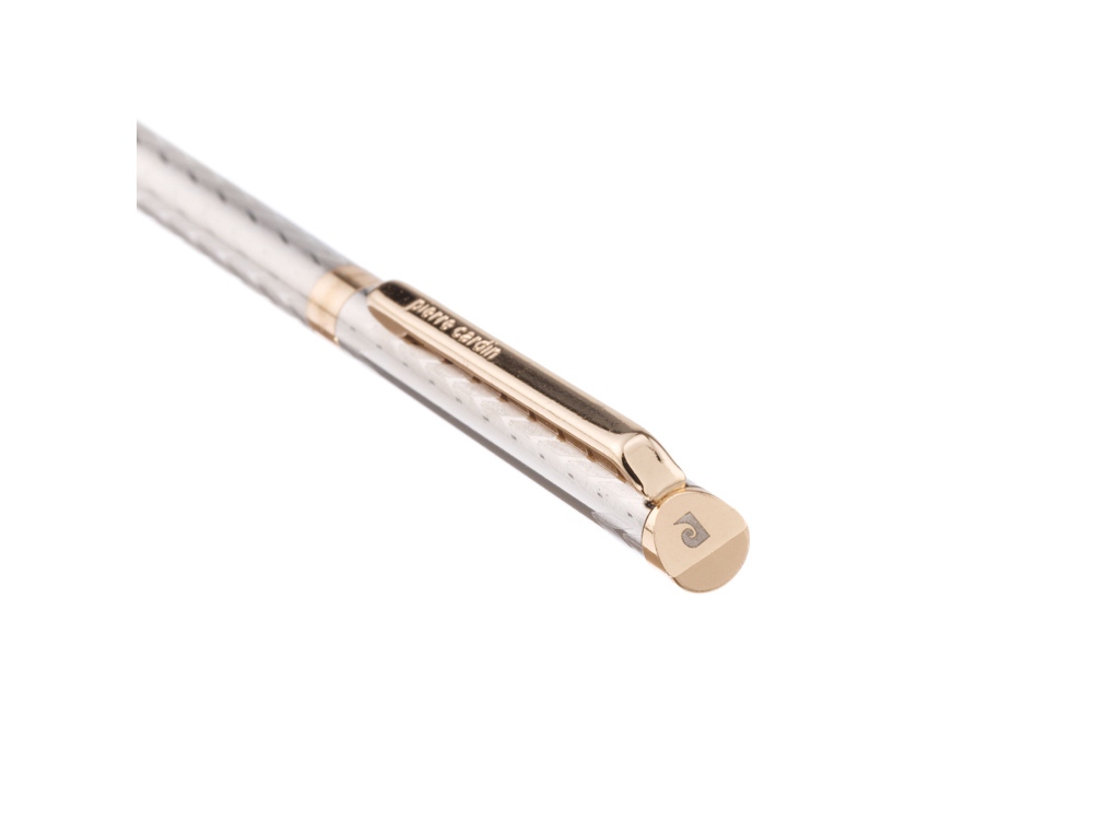 Ручка шариковая Pierre Cardin SLIM. Цвет - серебристый. Упаковка Е-3