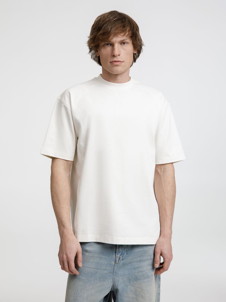 Футболка оверсайз унисекс Sideline, молочно-белая-1