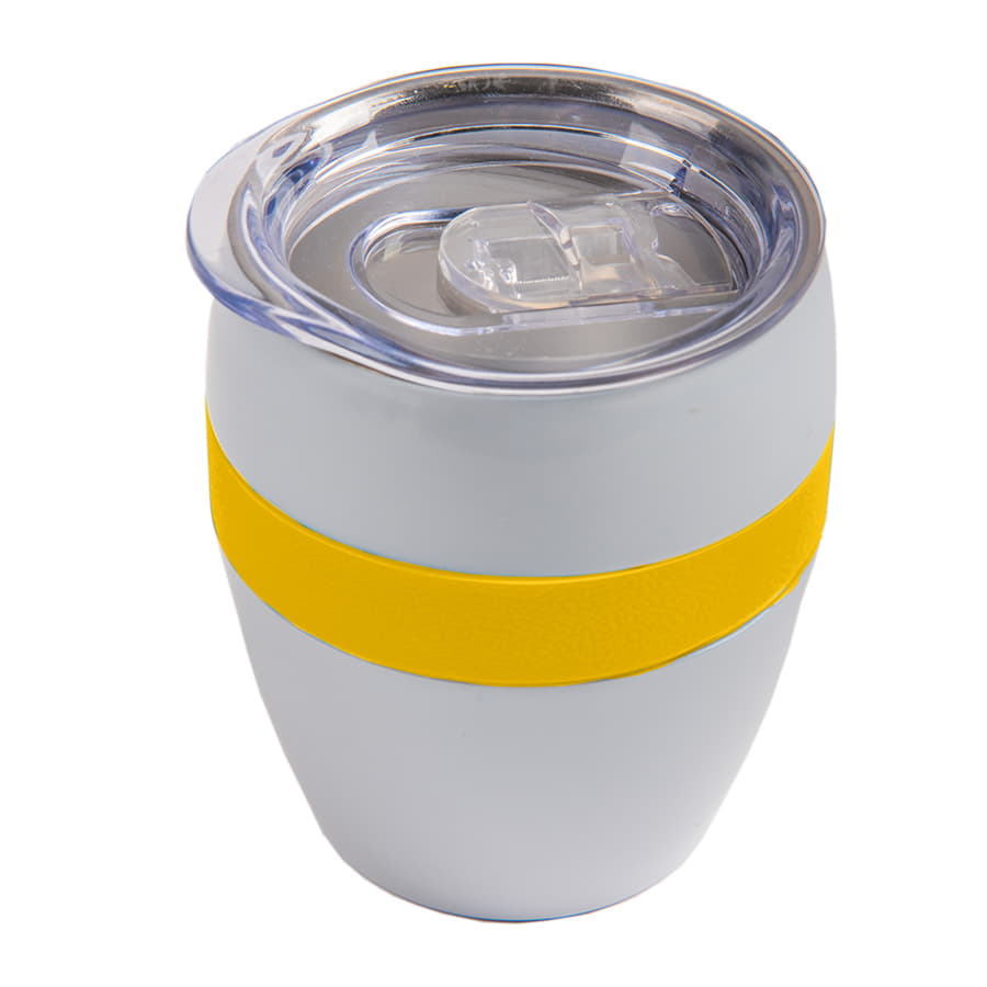 Термокружка LINE, белый, желтый-6