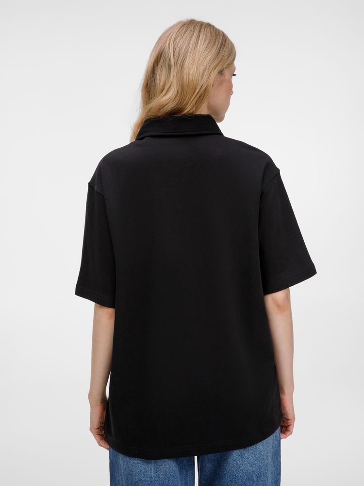 Рубашка поло унисекс Tiimi, черная-7
