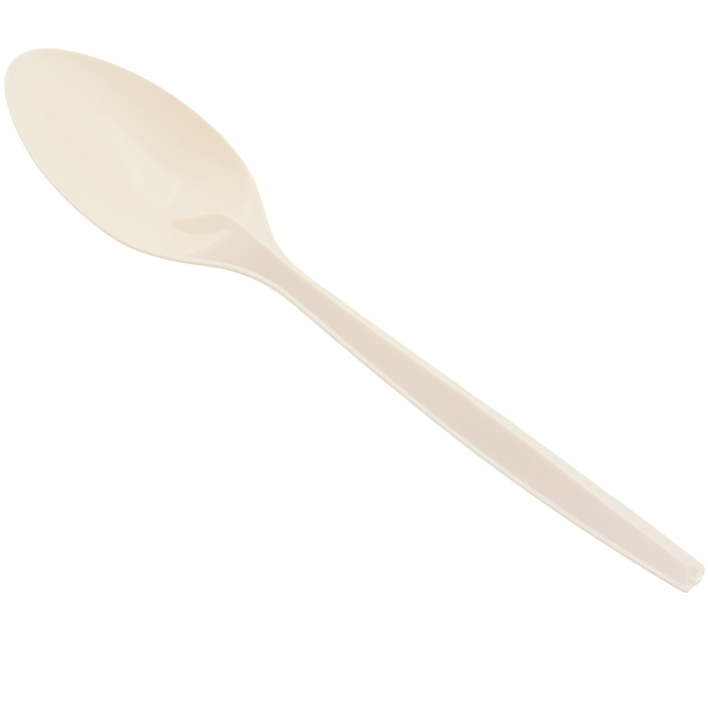 Набор 50 шт ложка из кукурузного крахмала, Белый-2