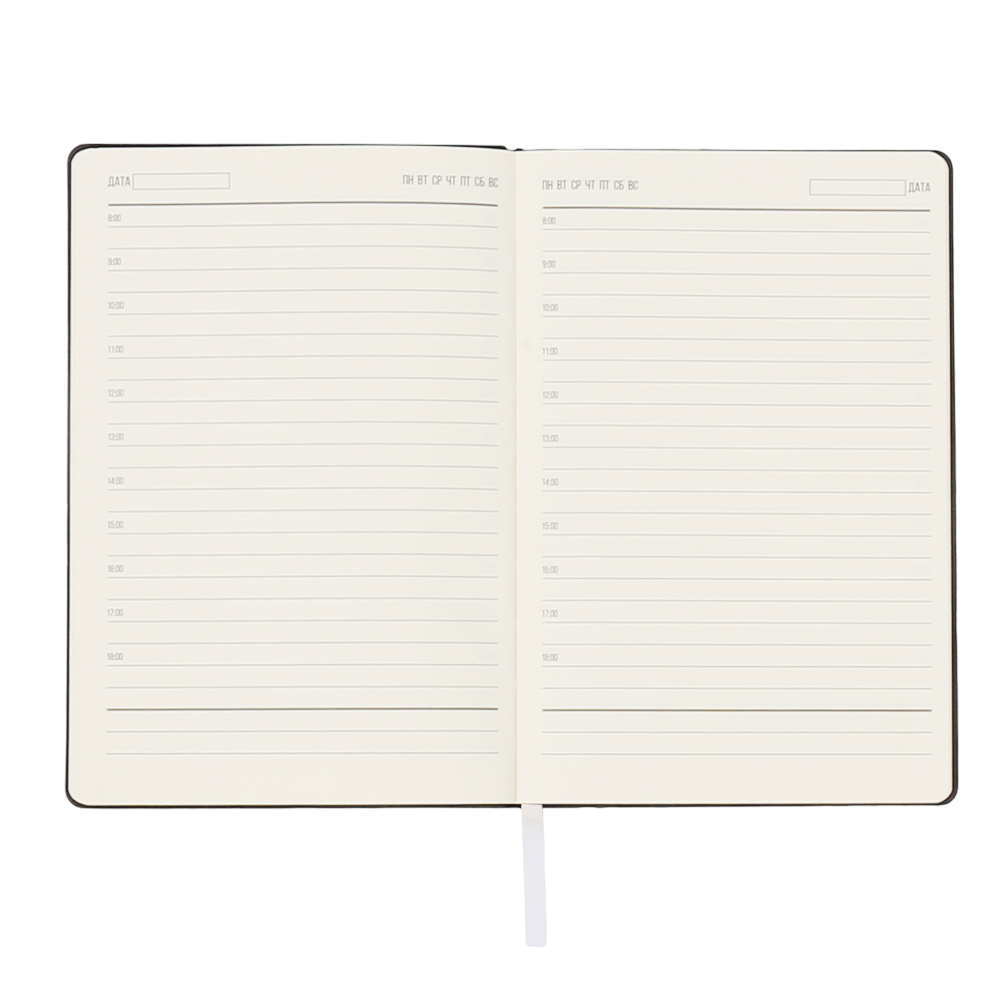 Ежедневник A5 недатированный Simflex в мягком переплёте, Белый-4