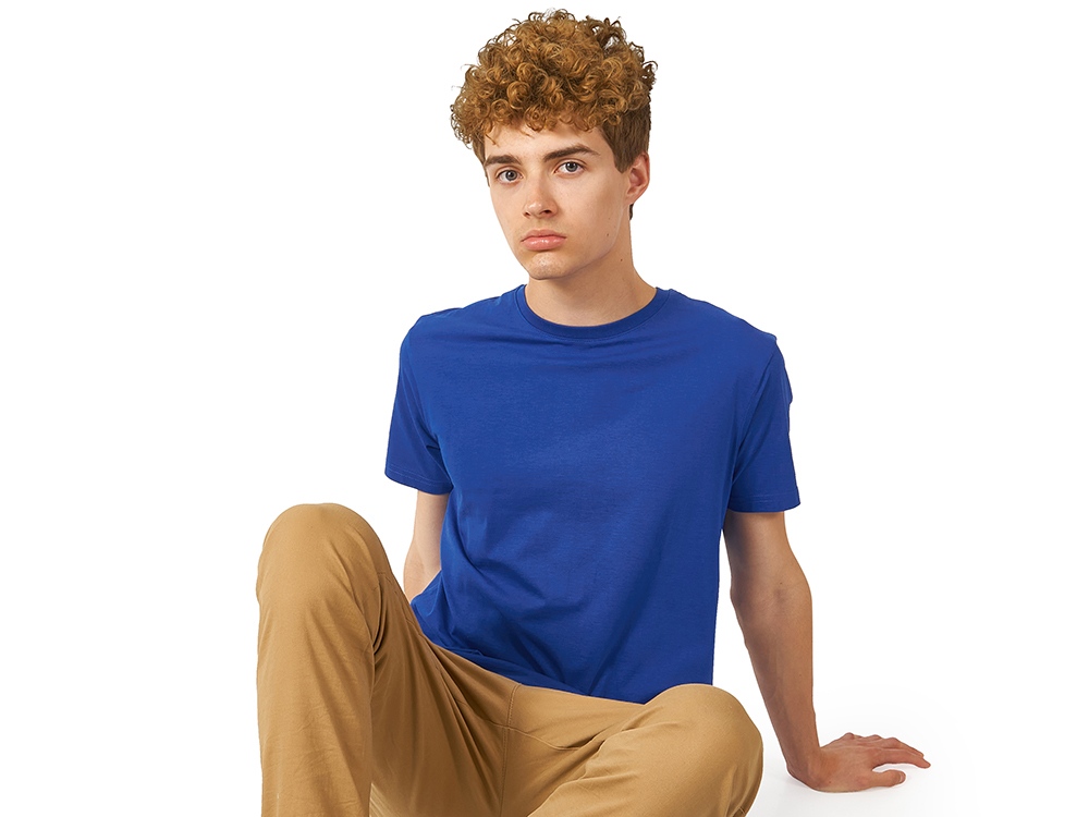 Футболка HD короткий рукав компакт пенье, классический синий-1