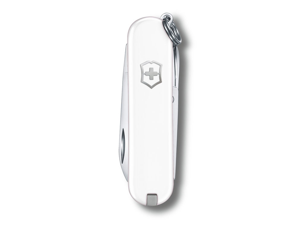 Нож-брелок VICTORINOX Classic SD Colors Falling Snow, 58 мм, 7 функций, белый-1