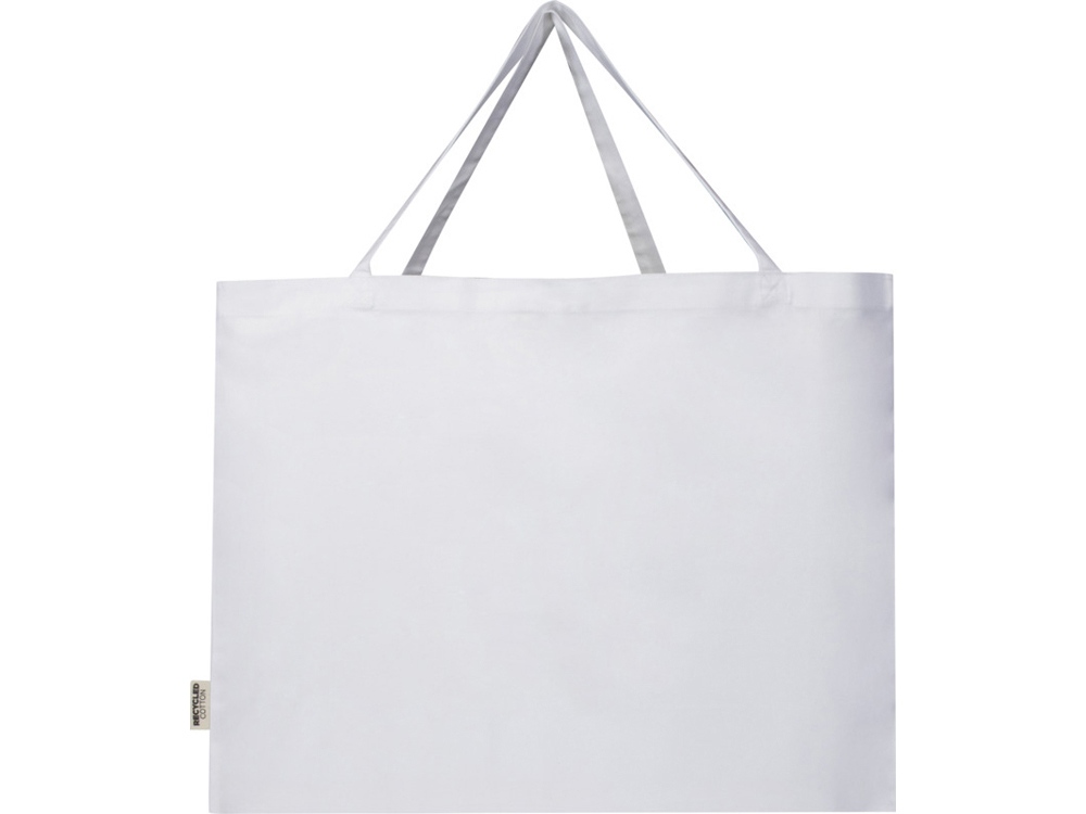 Odessa большая эко-сумка из переработанного хлопка, сертифицированного согласно GRS, плотностью 220 г/м² - Белый-2