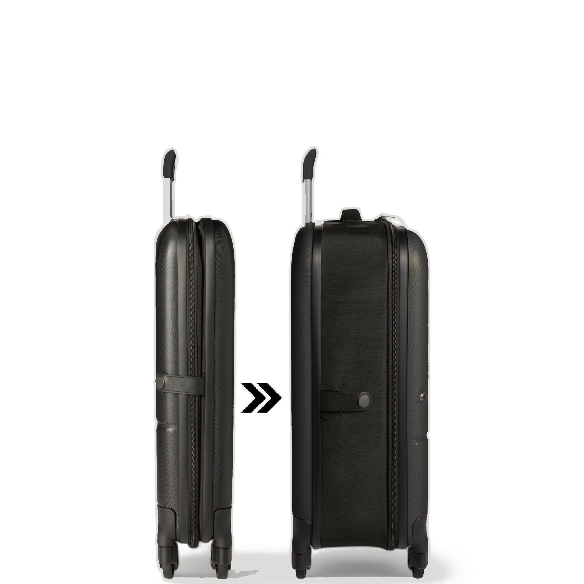 Чемодан складной Rollink FLEX LIGHT 55x40x20 см, 4 колеса, черный-0