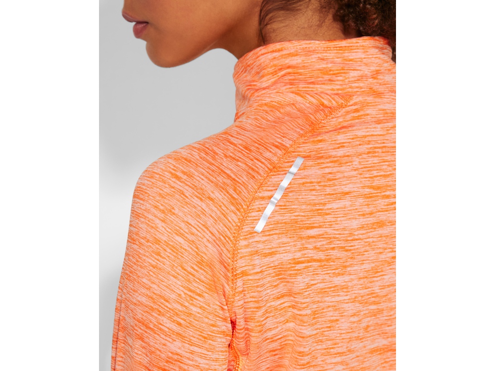 Толстовка с воротом на молнии женская Melbourne, меланжевый оранжевый-8