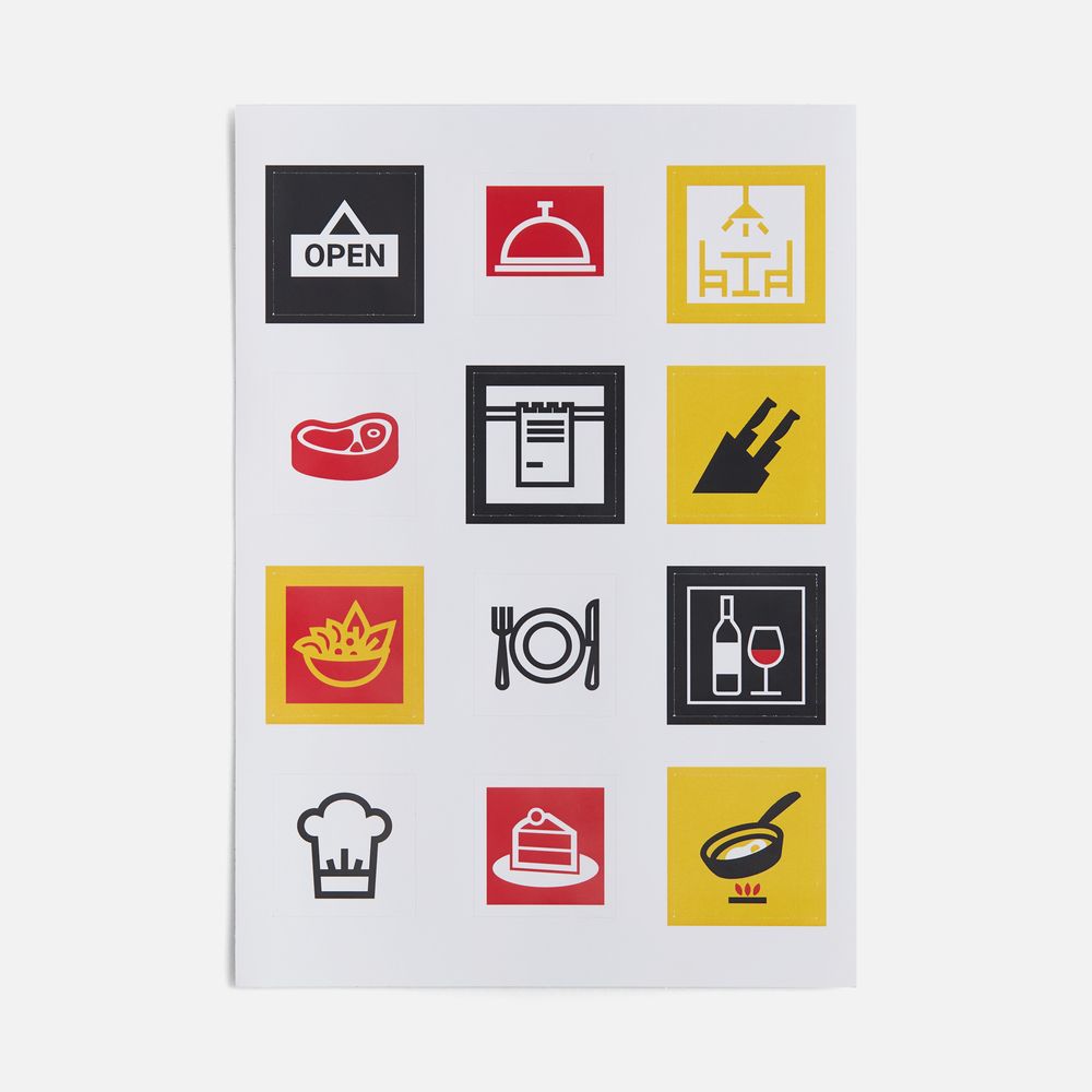 Стикерпак бумажный Industry, кафе-0