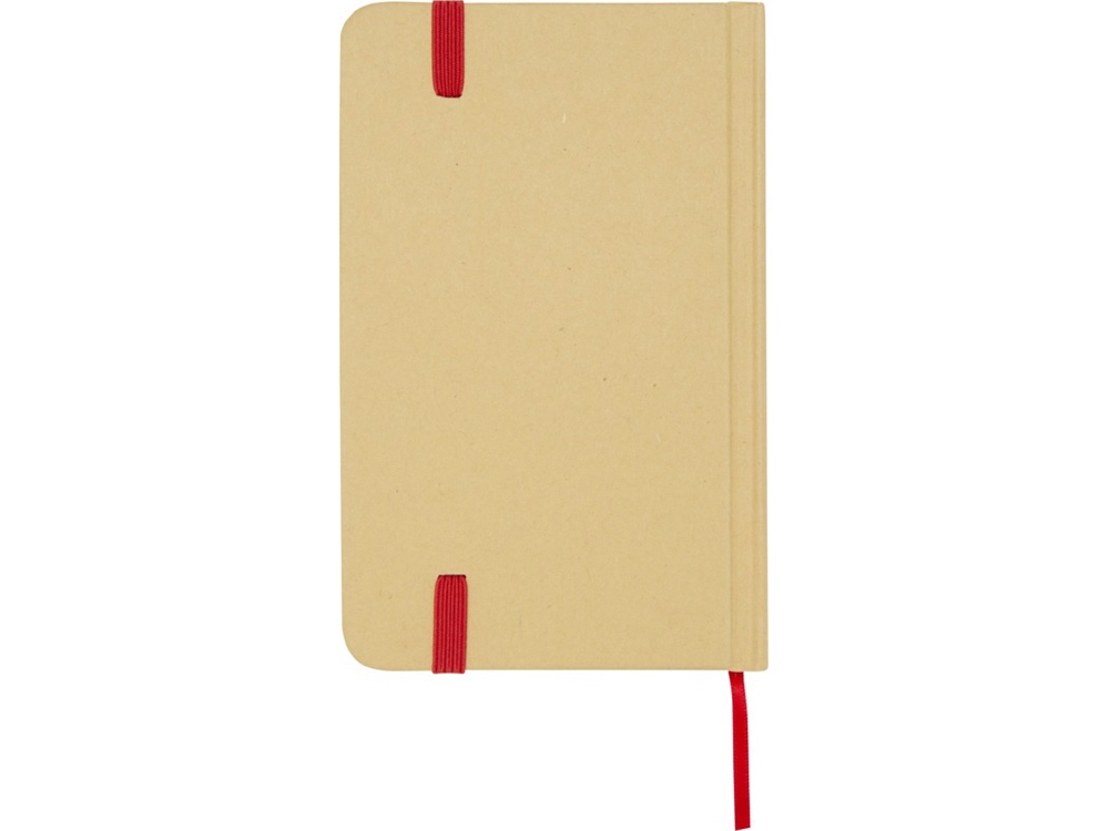 Reed блокнот формата А6 из переработанного материала в твердой обложке с простыми страницами - Красный-2