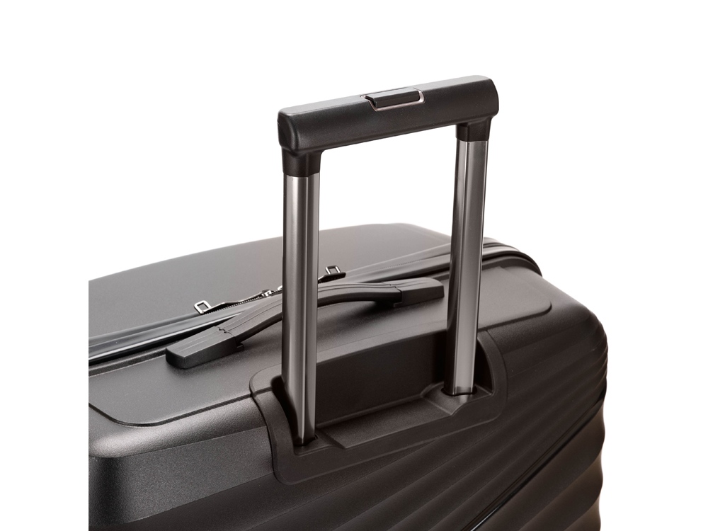 Чемодан TORBER Nevo, чёрный, полипропилен, 49 х 28 х 76 см, 95 л-3