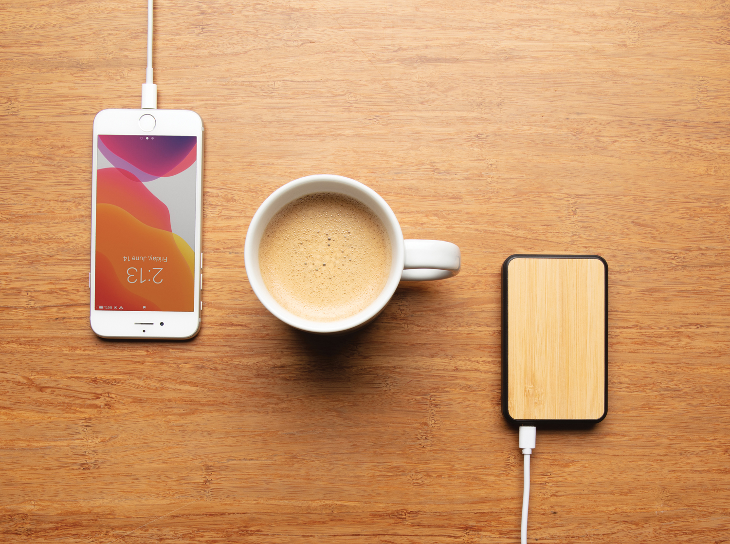 Бамбуковый карманный внешний аккумулятор Fashion, 5000 mAh-5