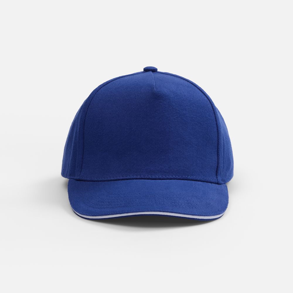 Бейсболка Classic 2.0, ярко-синяя с белым кантом-1