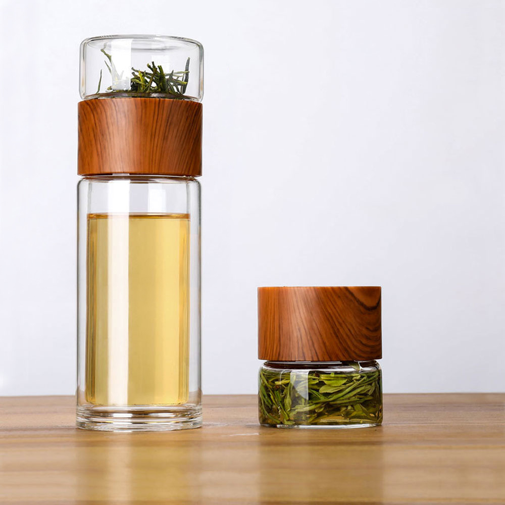 Бутылка Ozo в чехле c инфьюзером, Коричневый-5