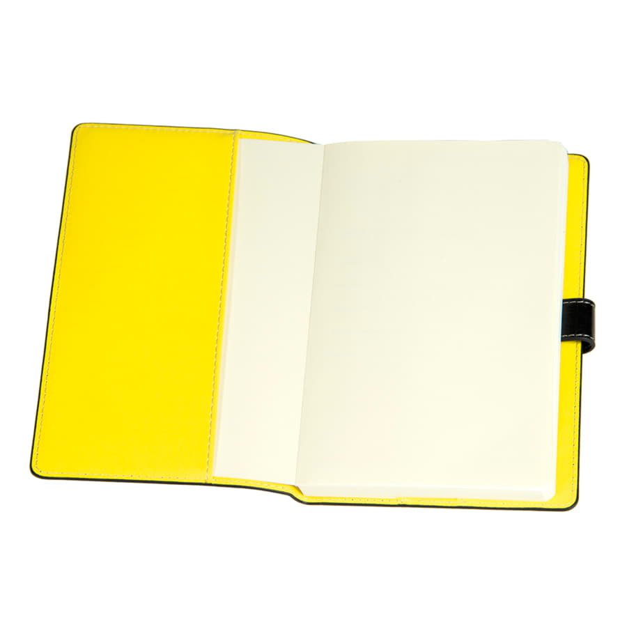 Ежедневник-портфолио недатированный HOLDER,  формат А5, черный, желтый-2