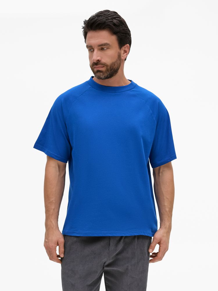 Футболка унисекс оверсайз T2, синяя-1