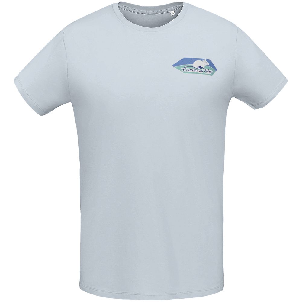 Футболка мужская «Мышка на севере», голубая-0