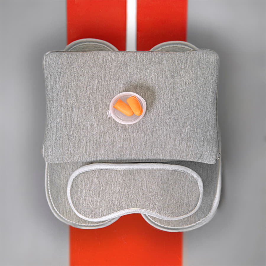 Набор дорожный "Релакс", серый; 20х15 см;  хлопок/нейлон, серый-4