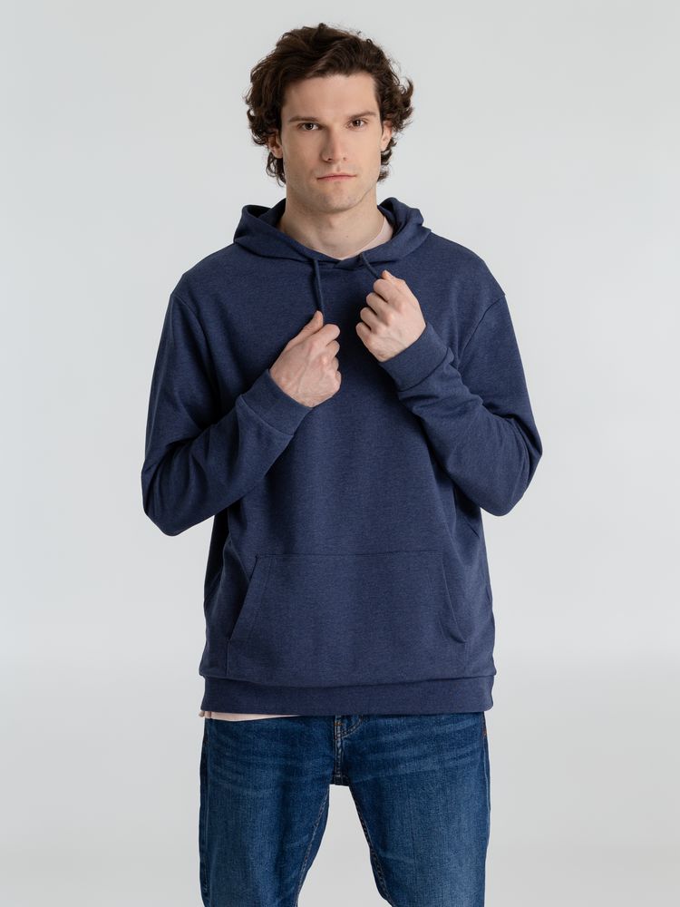 Толстовка с капюшоном унисекс Hoodie, синий меланж-5