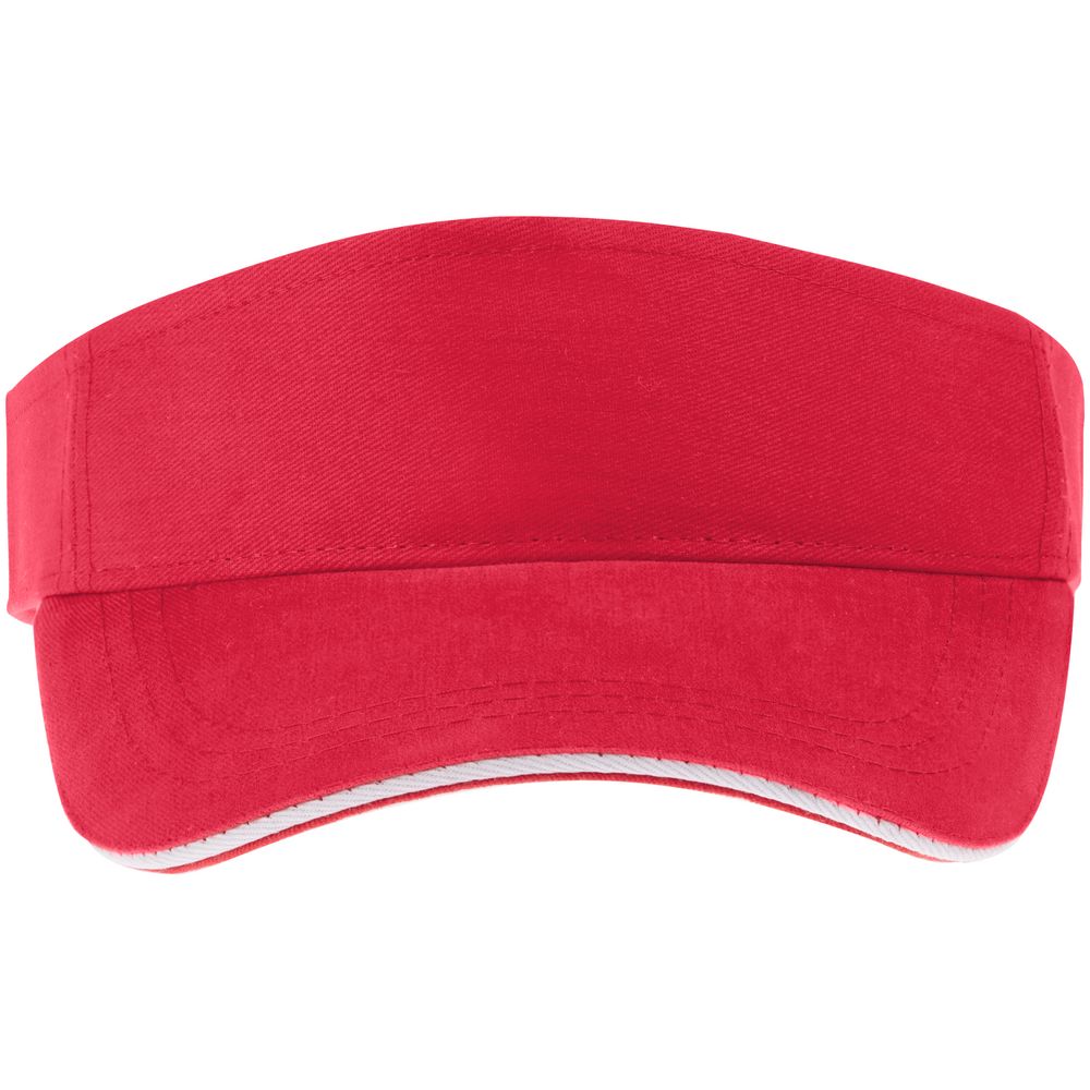 Козырек Active, красный с белым кантом-1
