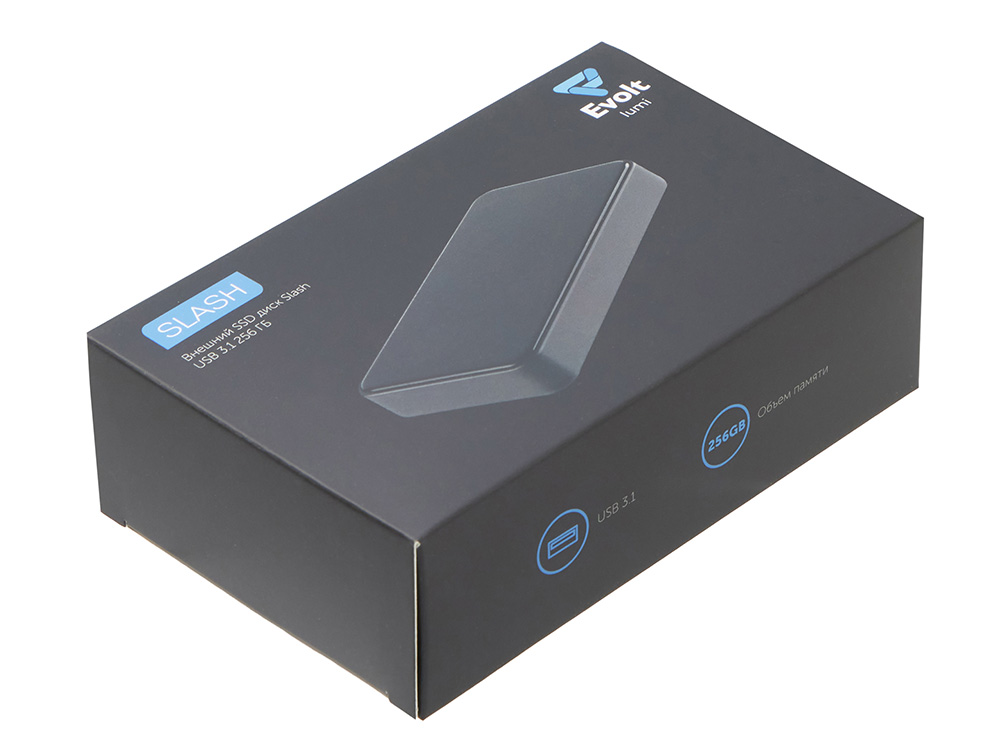 Внешний SSD диск с подсветкой гравировки  Слэш, 256 ГБ-8