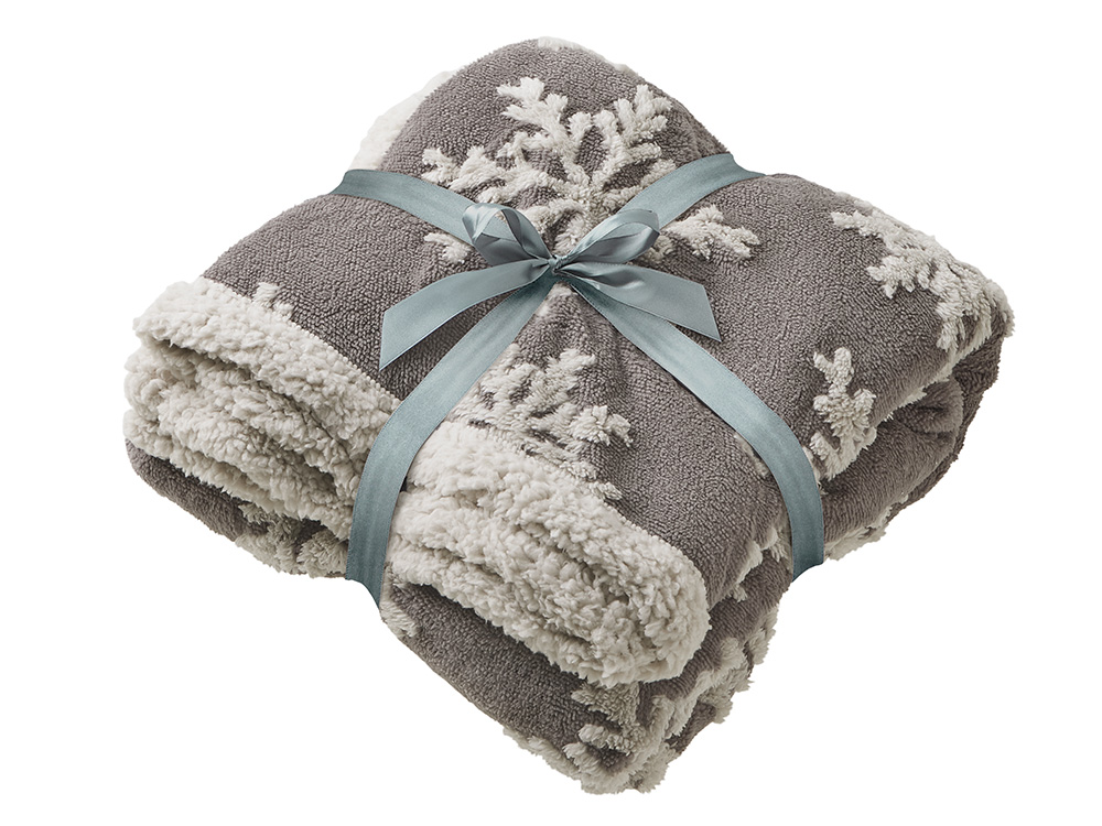 Плед Snowflake новогодний-9