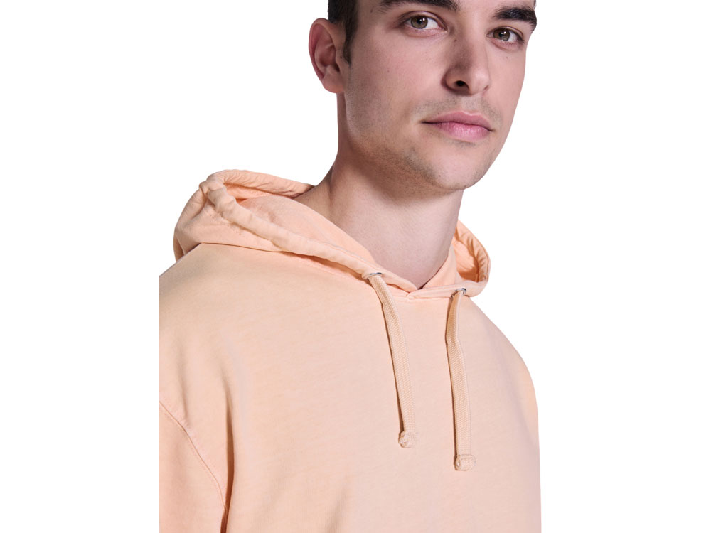 Толстовка с капюшоном KENIA унисекс, светло-абрикосовый выстиранный-6