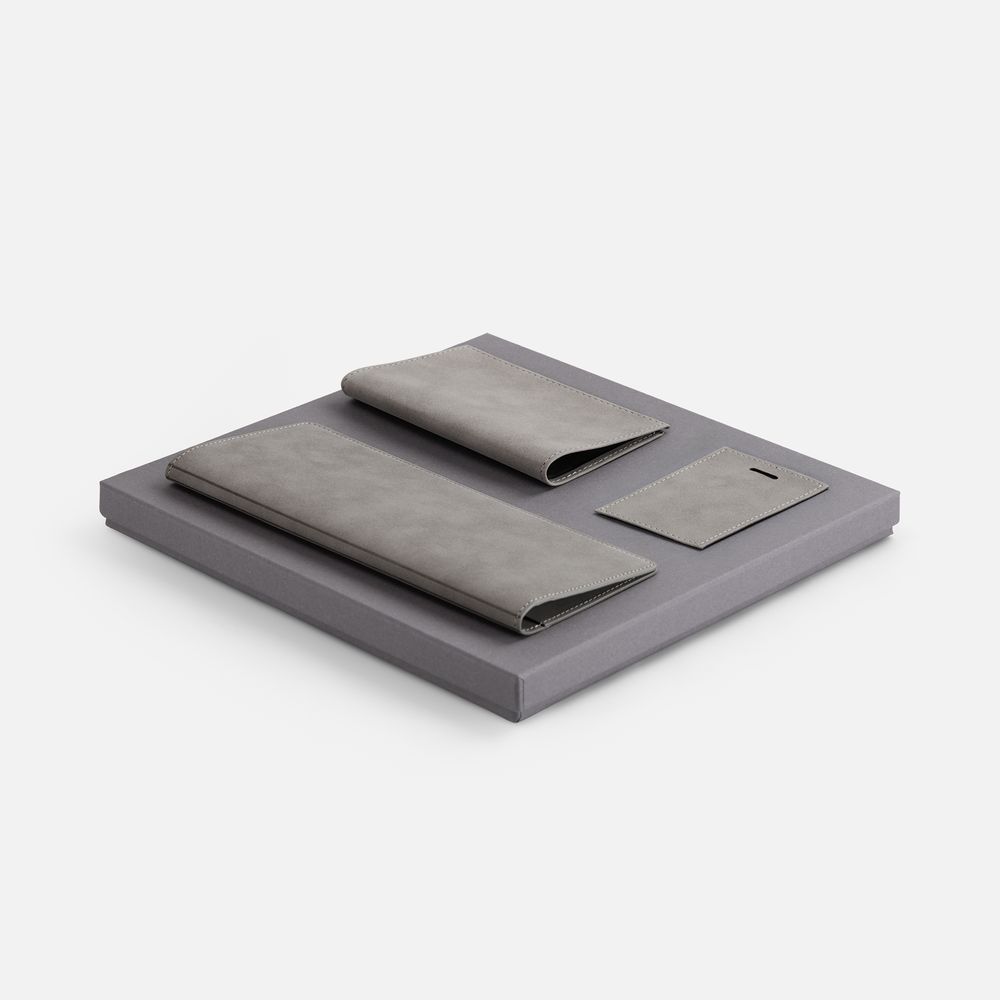 Набор Nubuk Trio, серый-0