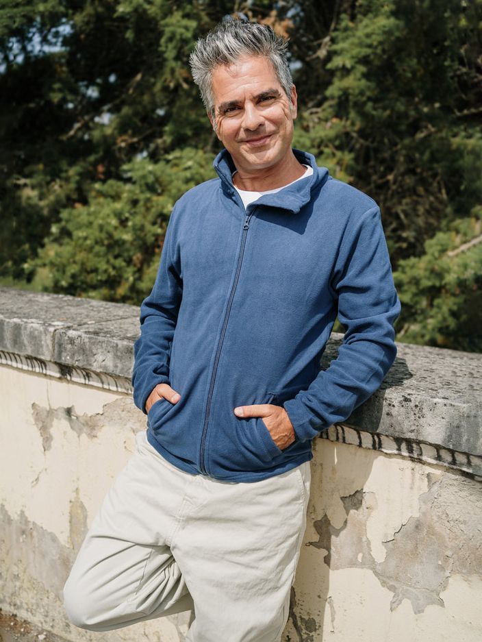 Куртка флисовая мужская Helsinki, ярко-синяя-4