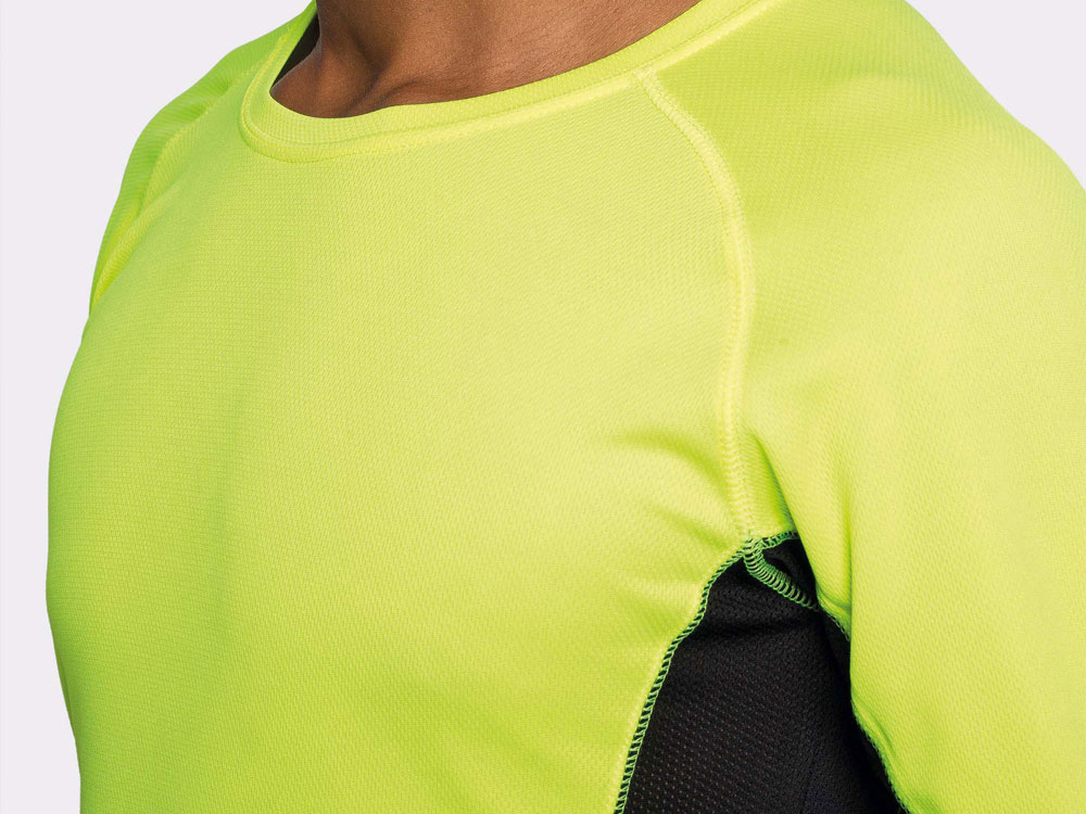 Футболка Shanghai  мужская с длинным рукавом, неоновый зеленый/черный-5