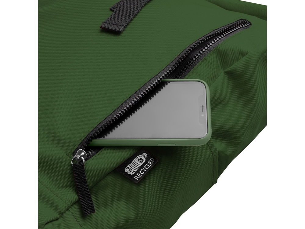 Рюкзак из RPET полиэстера DRONTE, темно-зеленый-2